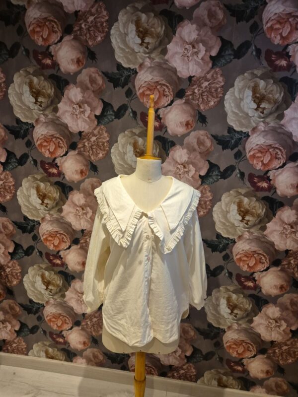 Chemisier beige "col Claudine"